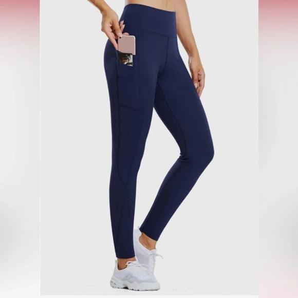 Baleaf size XS navy scrunch butt leggings with pockets like new condition​ - Picture 1 of 4